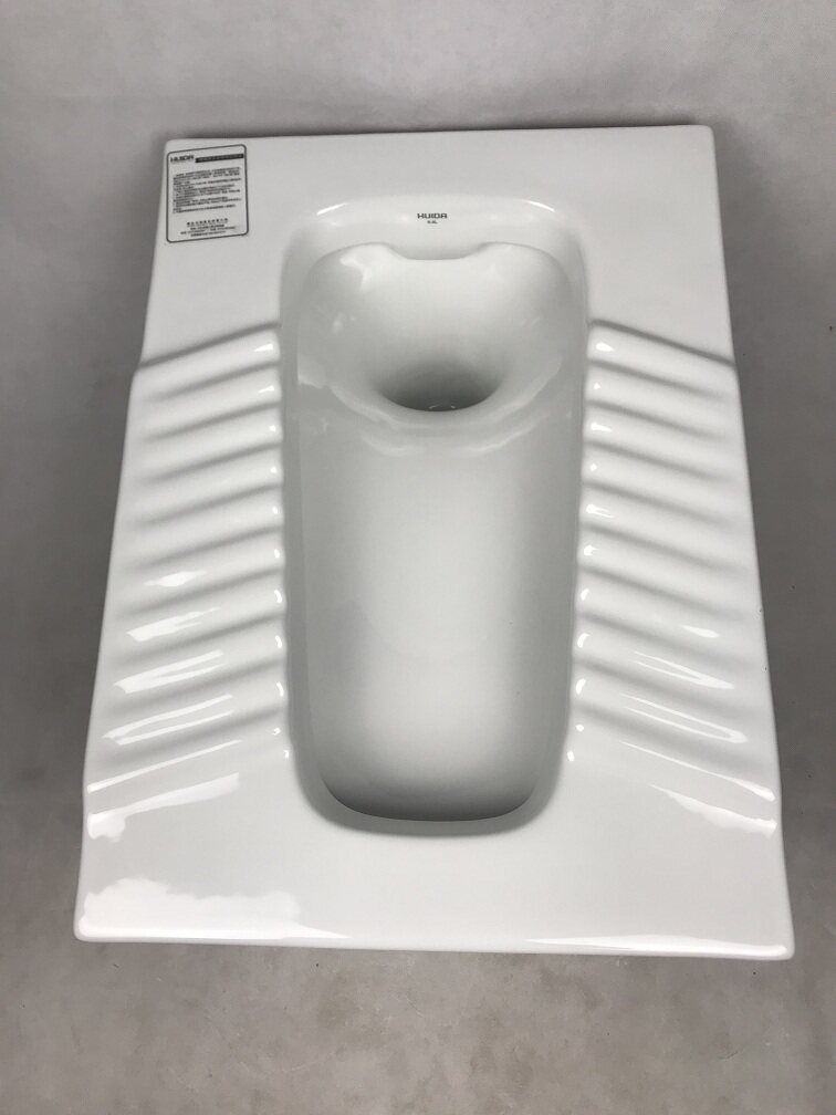 惠达卫浴含返水弯高温瓷化前排排水便器蹲坑蹲便器