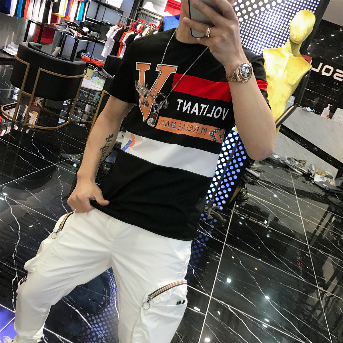 2020夏季新款个性潮流修身帅气网红t恤