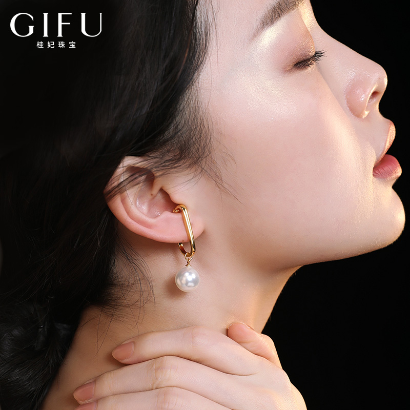 耳夹式无耳洞耳环耳饰纯银无痛法式复古高级耳环