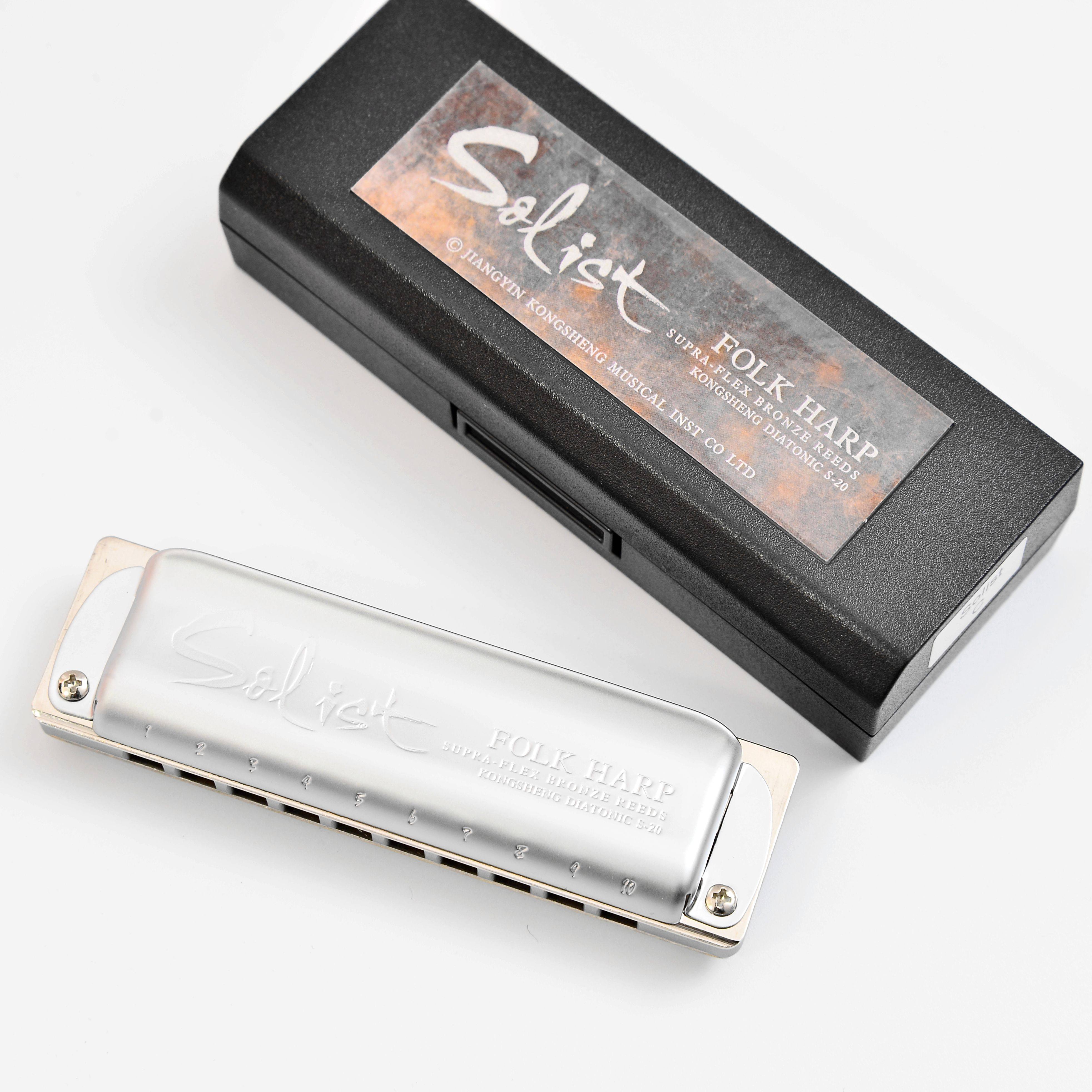 口琴布鲁斯金属十孔蓝调琴格专业成人高级10孔口琴