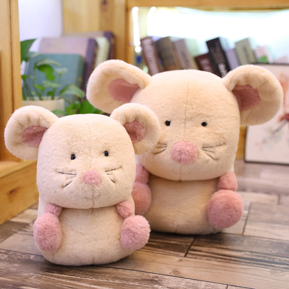 正版豆豆鼠公仔可爱小老鼠布娃娃生肖玩偶鼠年吉祥物毛绒玩具礼品