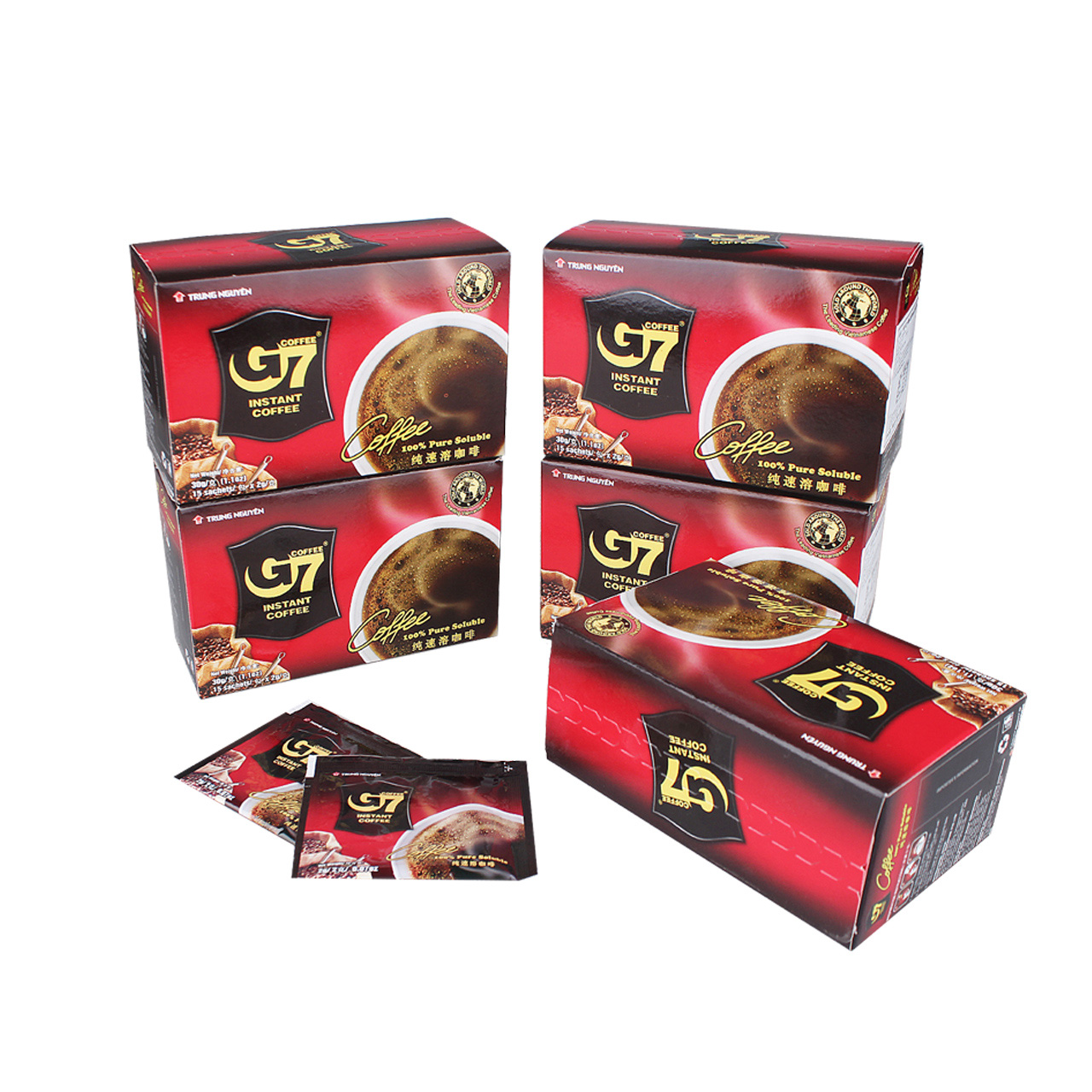 咖啡越南进口中原g7纯黑速溶醇品提神3盒速溶咖啡