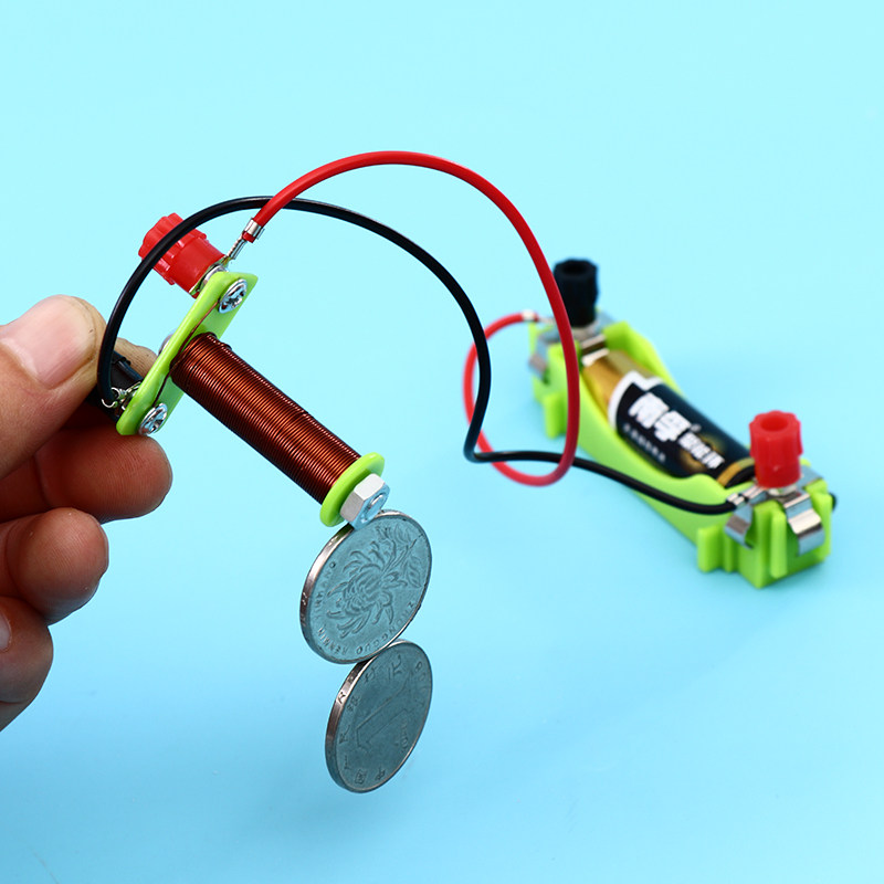 实验科学制作简易电磁铁中小学物理电磁学器材教具科学实验