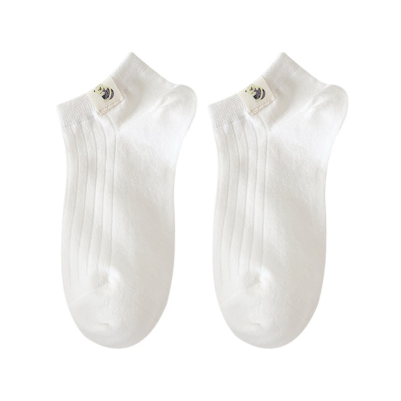 白色袜子短袜女浅口春秋薄款船可爱日系卡通ins短袜