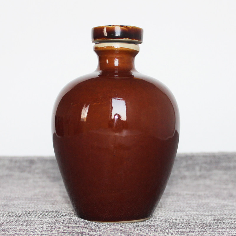 酒瓶光釉3斤2斤1斤罐子酒罐酒缸复古土陶家用酒壶