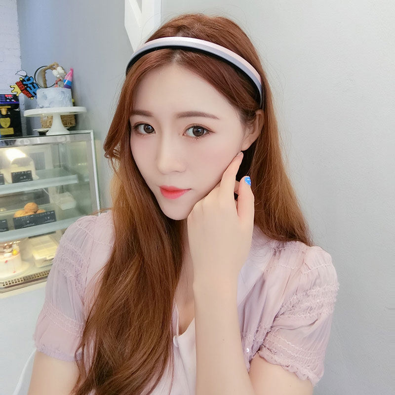 细发箍女韩国布艺简约百搭双色组合头箍缎布发饰