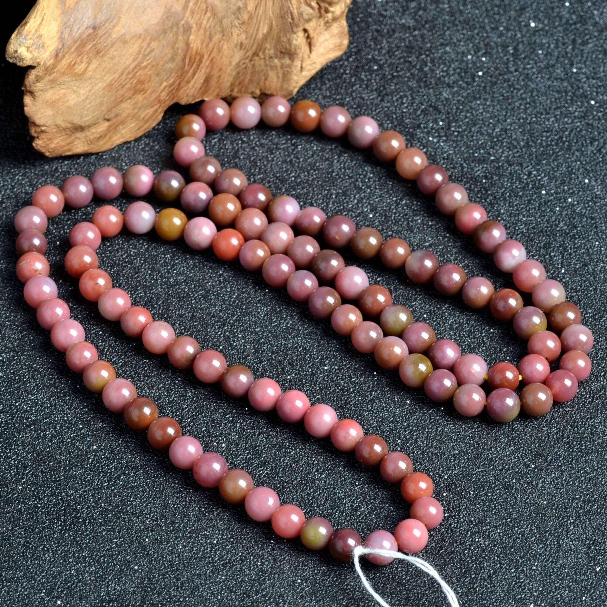 收藏品南红佛珠108颗手链玛瑙盐源五彩七彩满肉粉手链