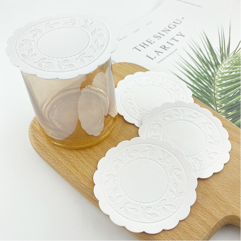 日式桌面一次性吸水杯垫耐高温防烫纸质圆形简约杯垫