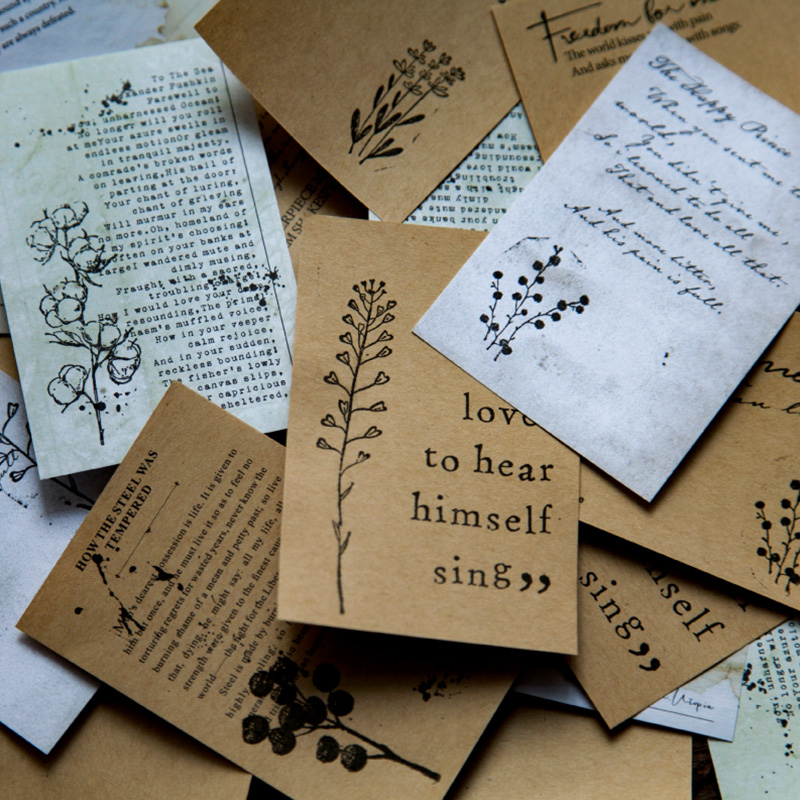 素材复古便签本打底装饰diy拼贴日记本书写风手便签本