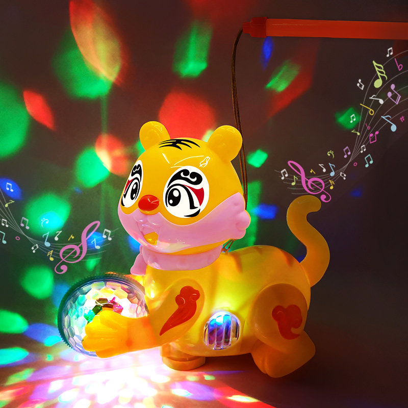 虎年新款元宵春节礼物儿童电动玩具大老老虎音乐灯笼