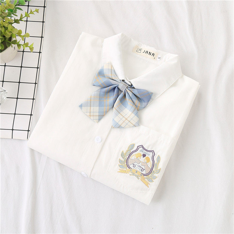 十二星座双子珠琪刺绣日系jk制服衬衫长袖衬衣学生校服