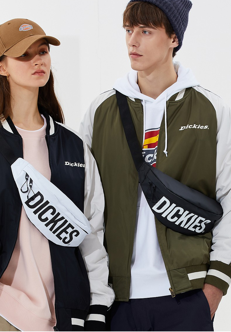 dickies胸包斜挎腰包字母印花单肩包学生休闲拉链轻便背包9917