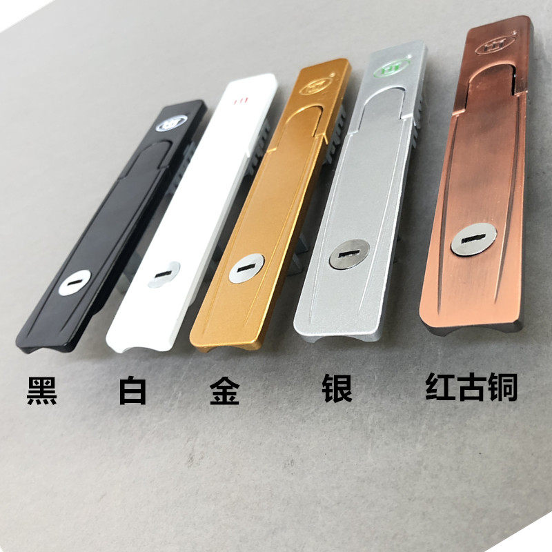 纱窗平开防盗锁隐形齿轮一字锁带钥匙拨叉金刚窗锁