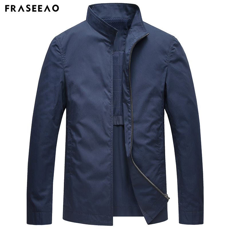 法希奥2022春秋季夹克男商务休闲立领外套春秋薄款上衣茄克衫男装