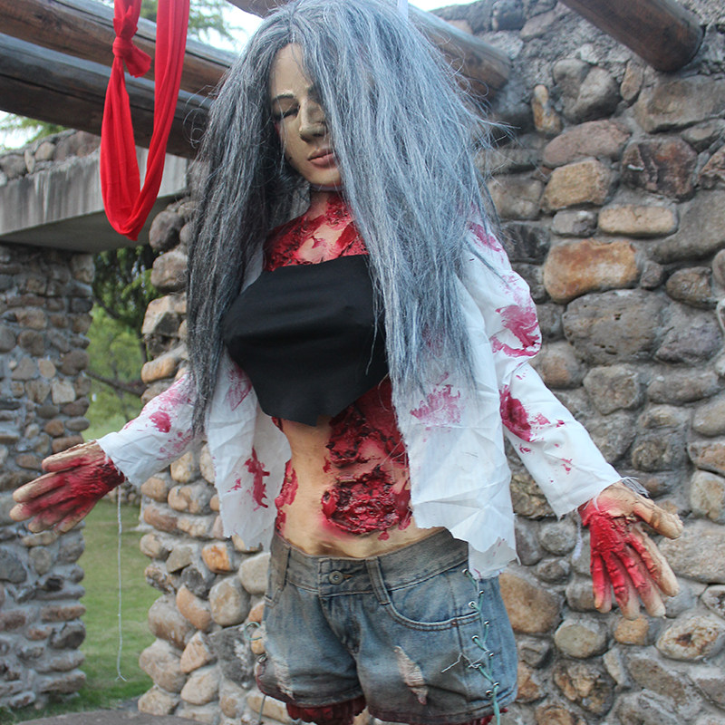 半身万圣节鬼屋密室逃脱道具恐怖女鬼吊死死鬼其它