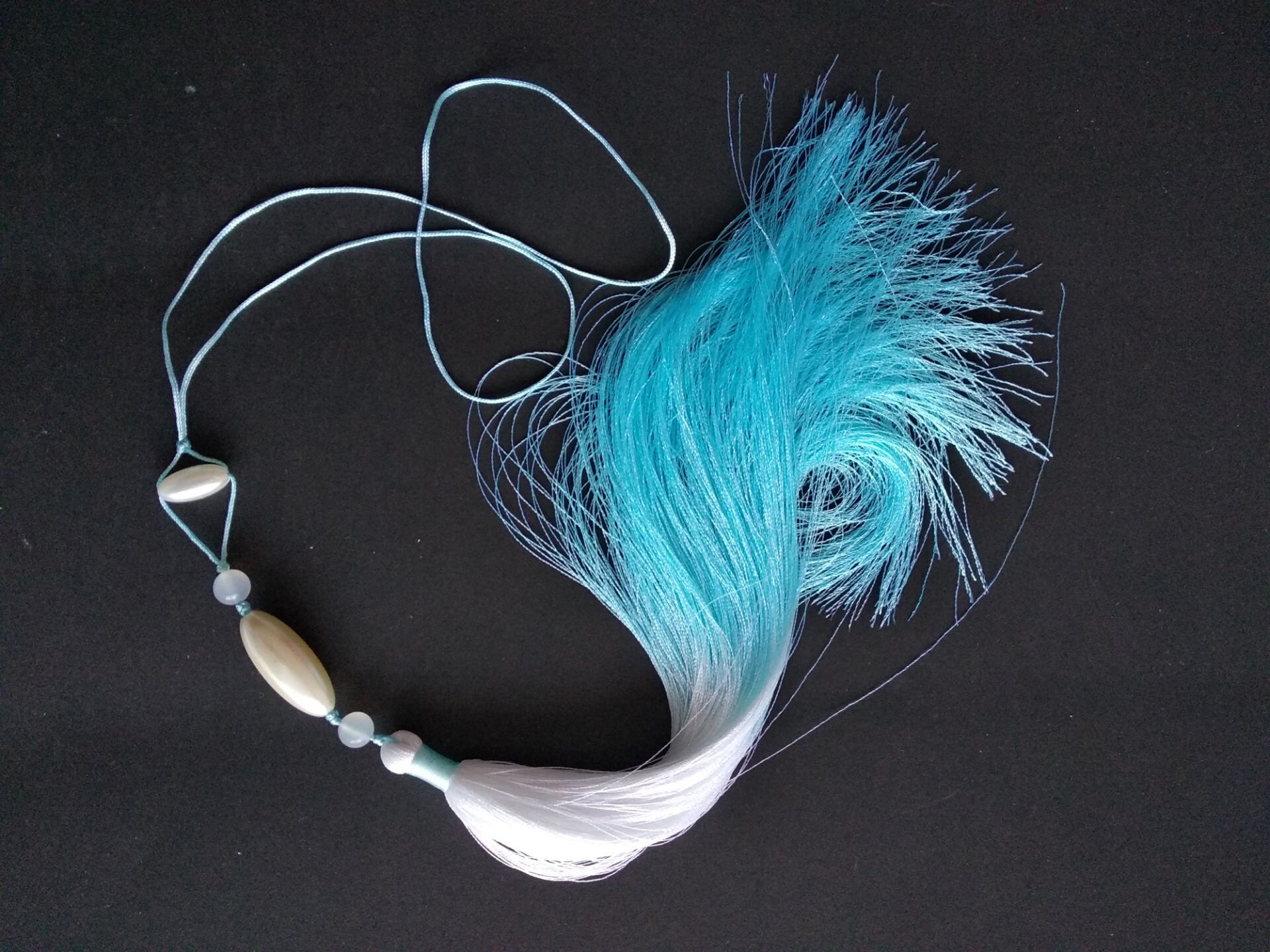 流苏魔道祖师动漫cos避尘渐变超长蓝湛剑穗蓝其它首饰