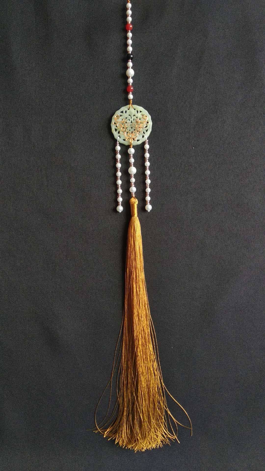 古风汉服腰佩双面岫玉婚礼秀禾玉佩流苏男女其它首饰