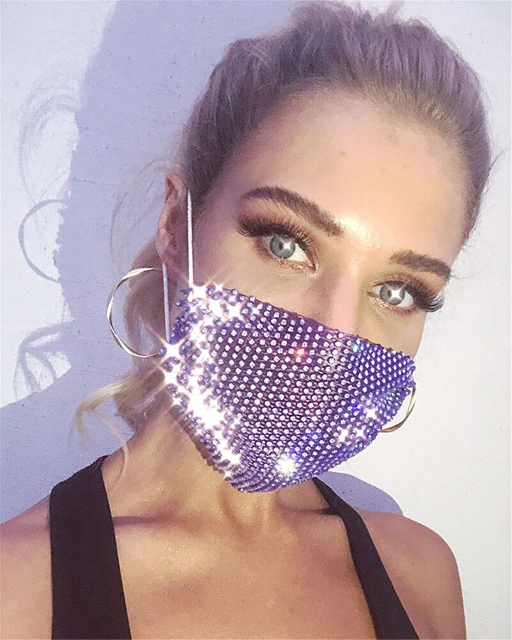 带钻水钻夏季新款网红同款镶钻装饰个性性感口罩