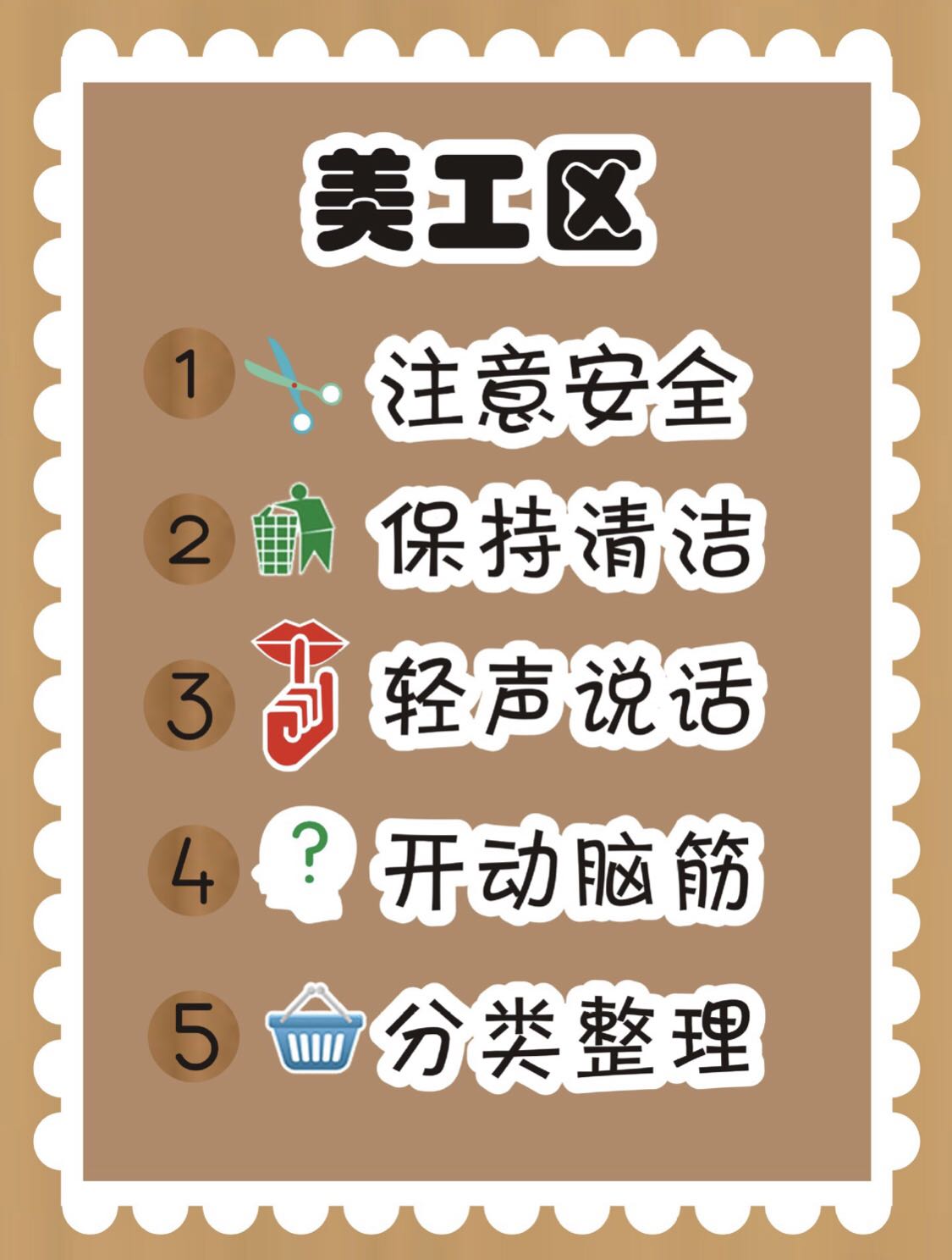 幼儿园墙面装饰区域规则进区材料区美工工区不干胶软装墙贴