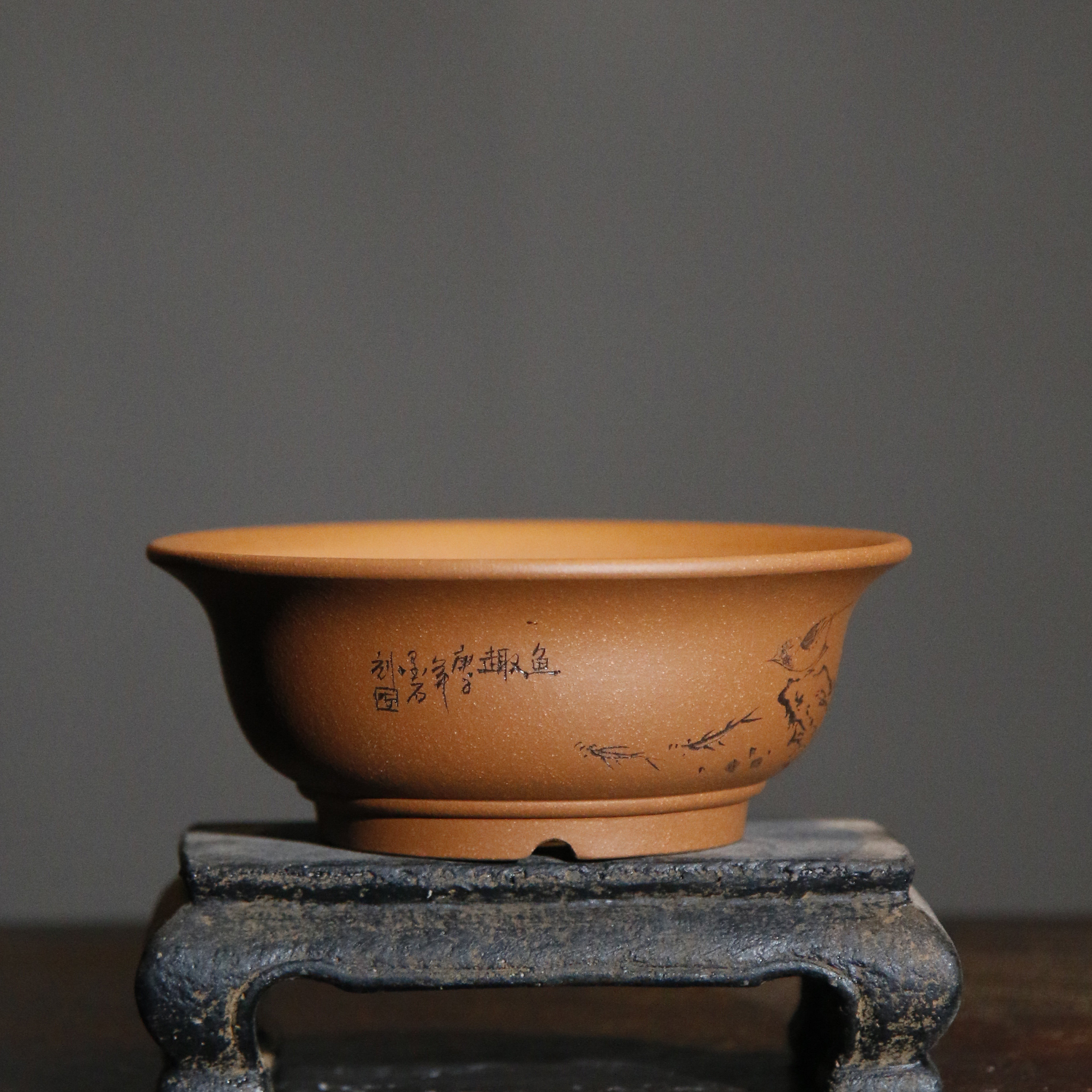 紫砂花盆陶瓷盆景唯珍降坡原矿手工小盆名家花盆