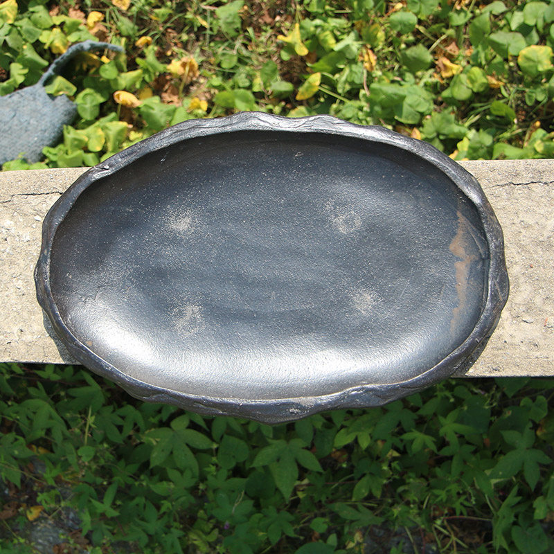 紫砂假山造景无孔鞍马石无孔花盆浅盆南蛮大号花盆