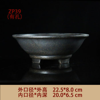 Yixing handmade ສີມ່ວງ sand flower pot bonsai pot ຂະຫນາດກາງຄລາສສິກ bucket basin bucket hat basin good matching basin