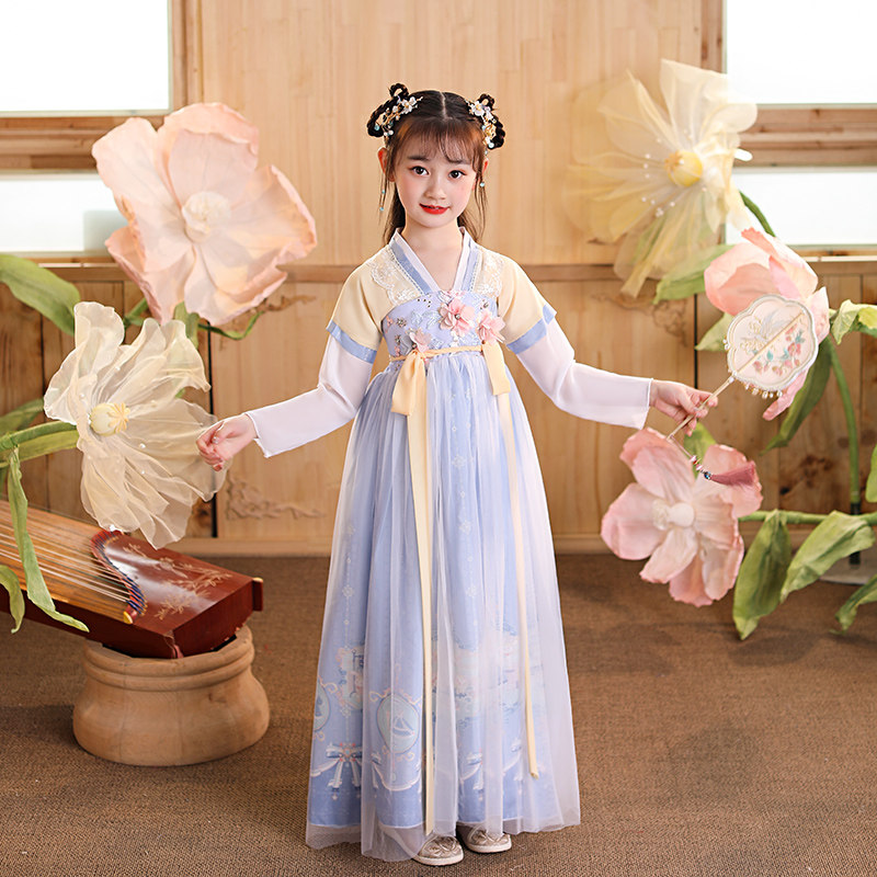 女童汉服夏季超仙宝宝唐装襦裙古风春秋女孩唐装