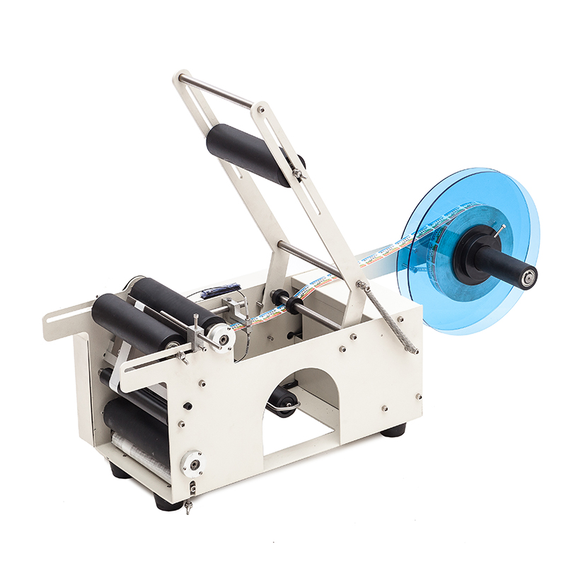 贴标机众用mt50烤漆半自动圆瓶不干胶商标标签手动打码机