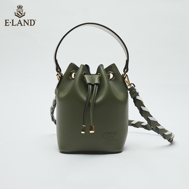 eland衣恋恋时尚百搭休闲小巧小巧手手提水桶包女通用款女包