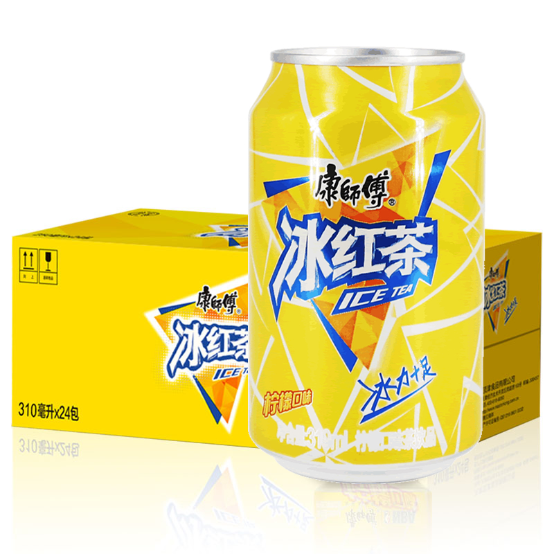 康师傅冰红茶310ml24罐整箱果汁饮料经典柠檬果味