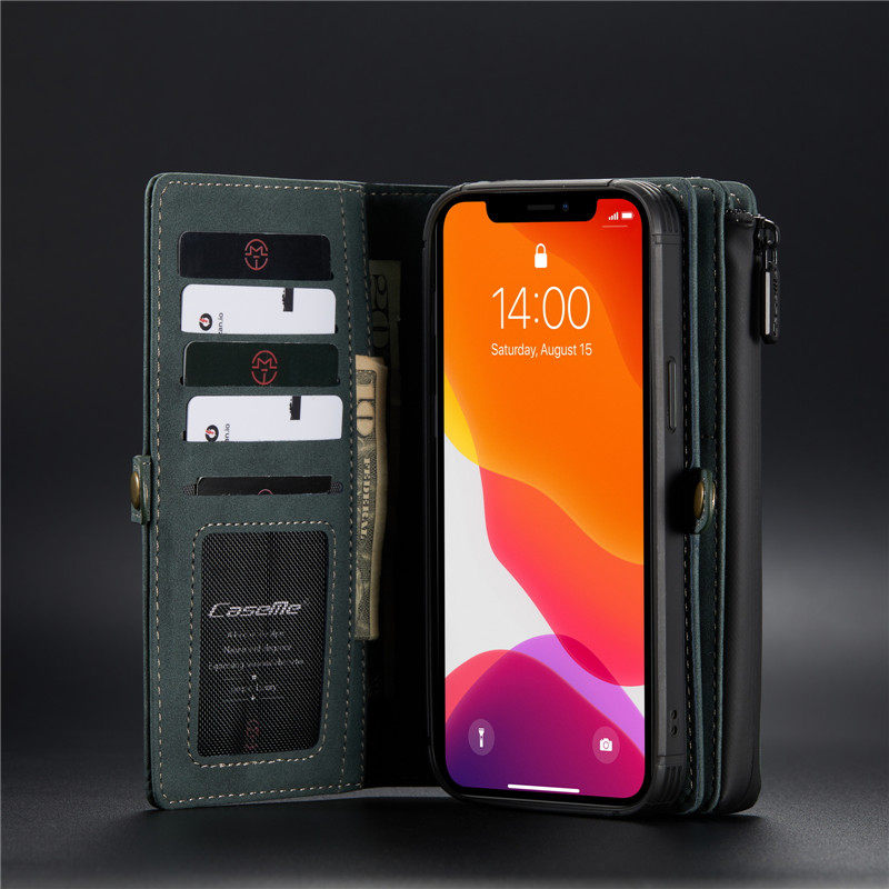 适用于苹果12pro保护套钱包一体皮套可放零钱iphone12max手机保护套