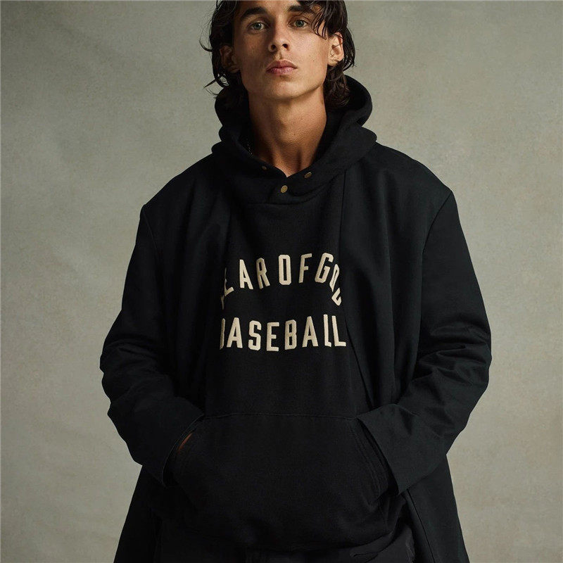 高街fearofgod第七七季fog主线棒球植绒卫衣