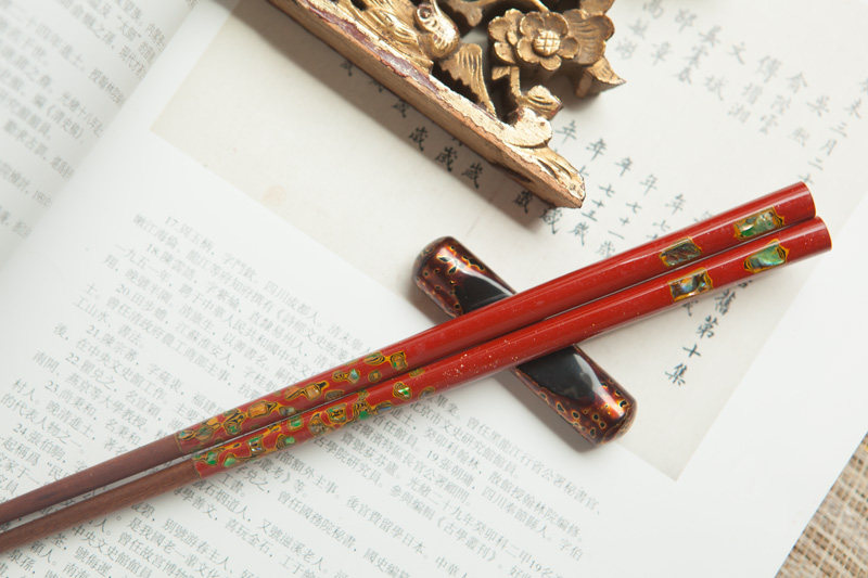 安泰福州传统漆器手工漆筷大漆螺钿福筷筷子