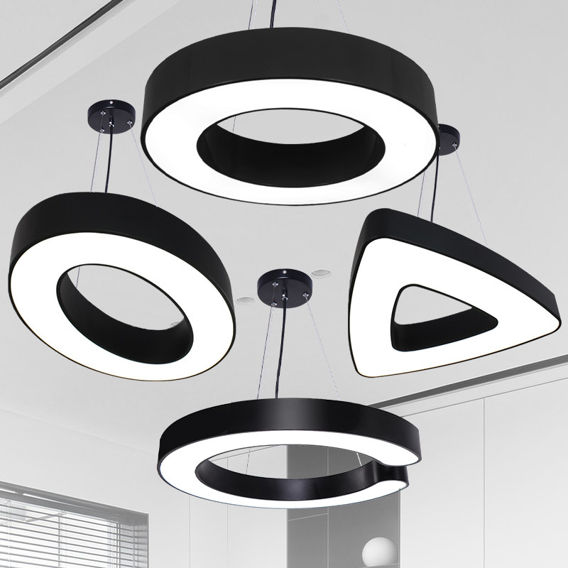 吊灯创意个性圆形圆环铁艺办公室工作工作会会议室灯具办公