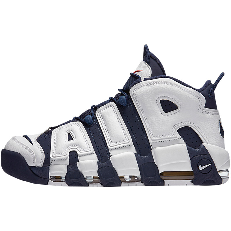 小鸿体育nikeairmoreuptempo皮蓬air白蓝414962104篮球鞋