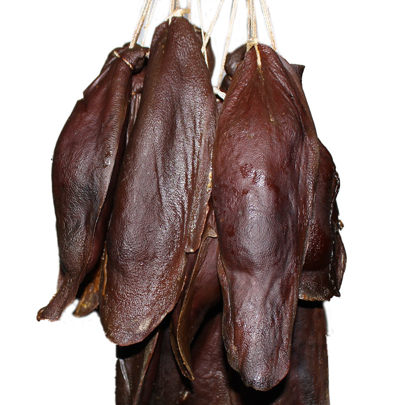 四川特产蛋黄猪肝舌尖上的中国美食烟熏腊肉味猪肝农家自制银杏肝