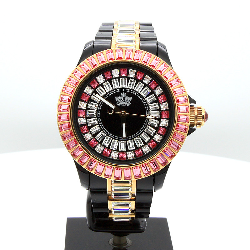 正品官方chouette全新手表粉色水钻精钢时尚石英国产腕表