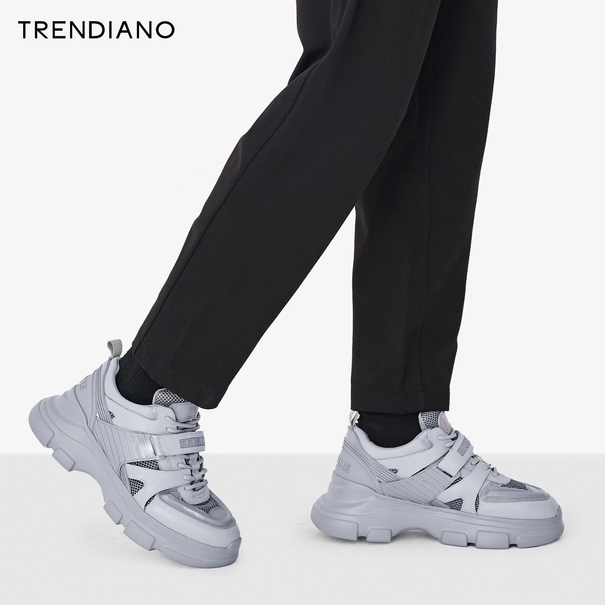 trendiano官方潮牌男鞋潮流时尚ins风魔魔术拼接休闲时尚休闲鞋