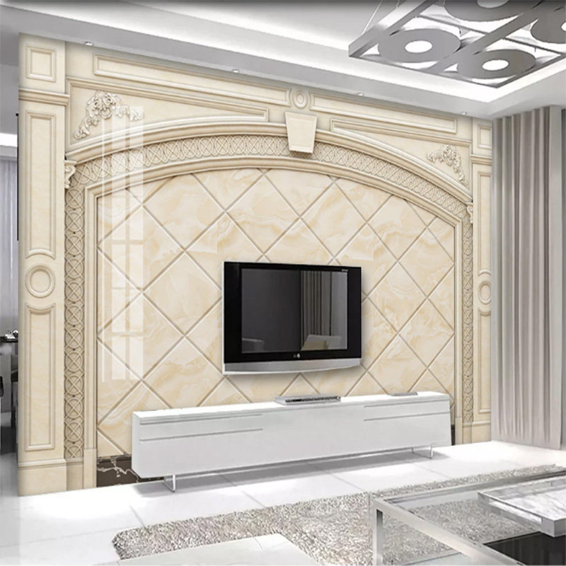 竹木纤维集成墙板电视背景墙定制快装卧室墙面定制背景墙