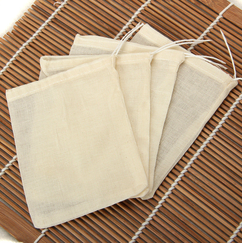 20个装10x15cm纯棉纱布袋 过滤袋煲汤袋茶包袋卤料袋煎药中成药袋