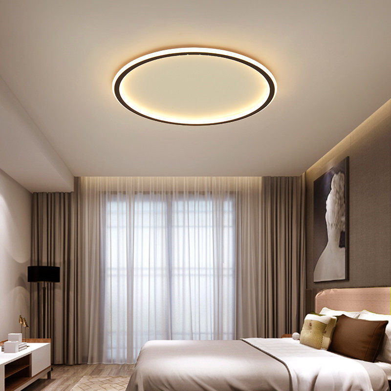 led吸顶灯现代简约圆形客厅灯家用时尚北欧主卧室灯房间书房灯具