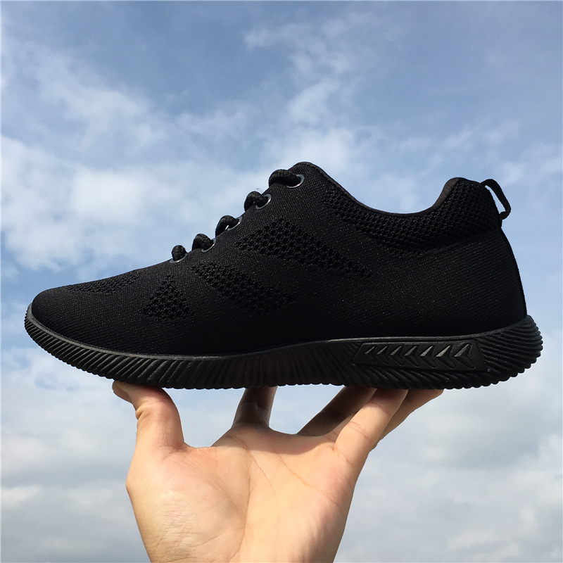 夏季全黑色男士老北京布鞋男透气运动休闲鞋青年网鞋防臭步鞋轻便