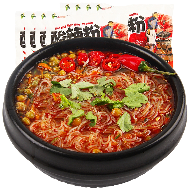 重庆酸辣粉6袋装红薯粉丝方便面速食网红泡面整箱批发宿舍食品