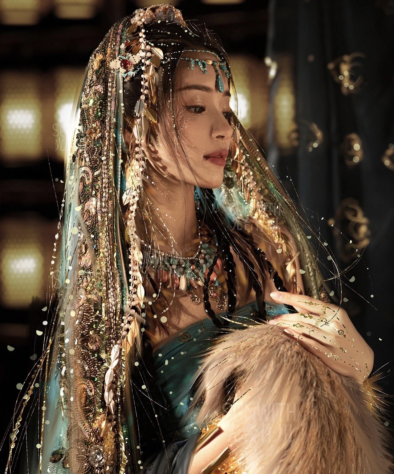 异域风情西域舞姬公主头饰古风流苏水滴吊坠发饰其它饰品定制