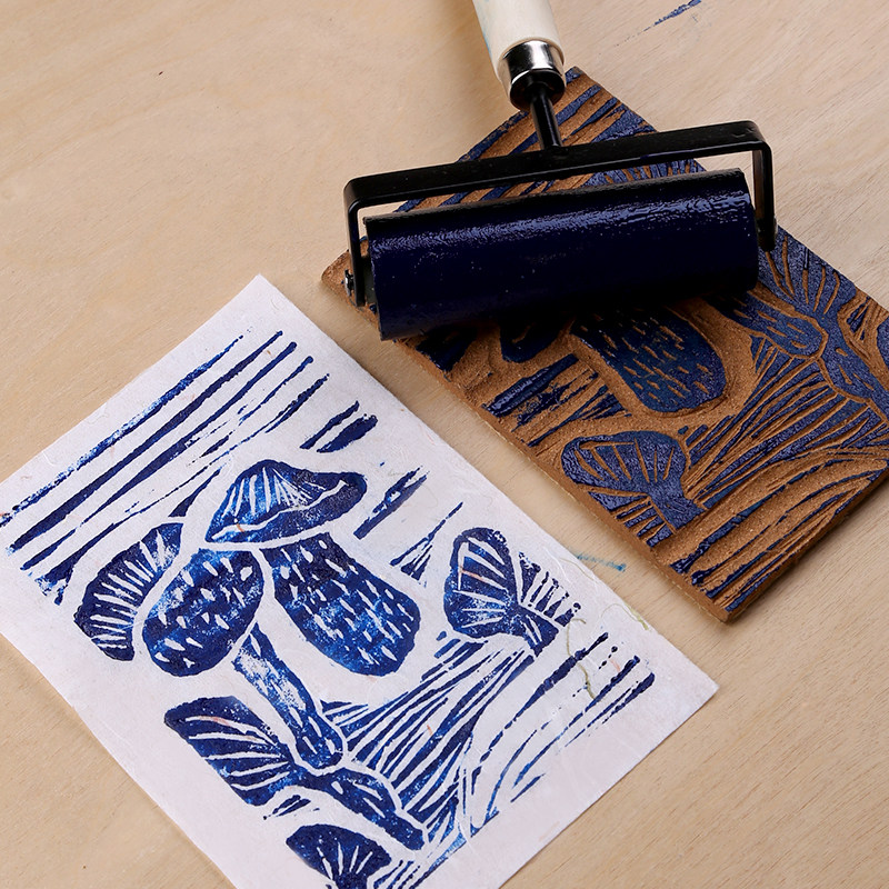 中盛画材橡胶滚筒油墨滚筒版画工具3英寸6英寸8英寸