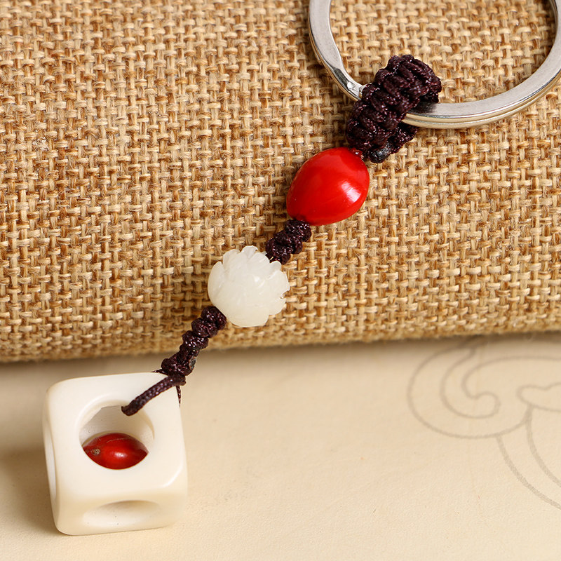 派喜玲珑骰子安红豆diy手工制作材料工具 相思豆手链古风饰品配件