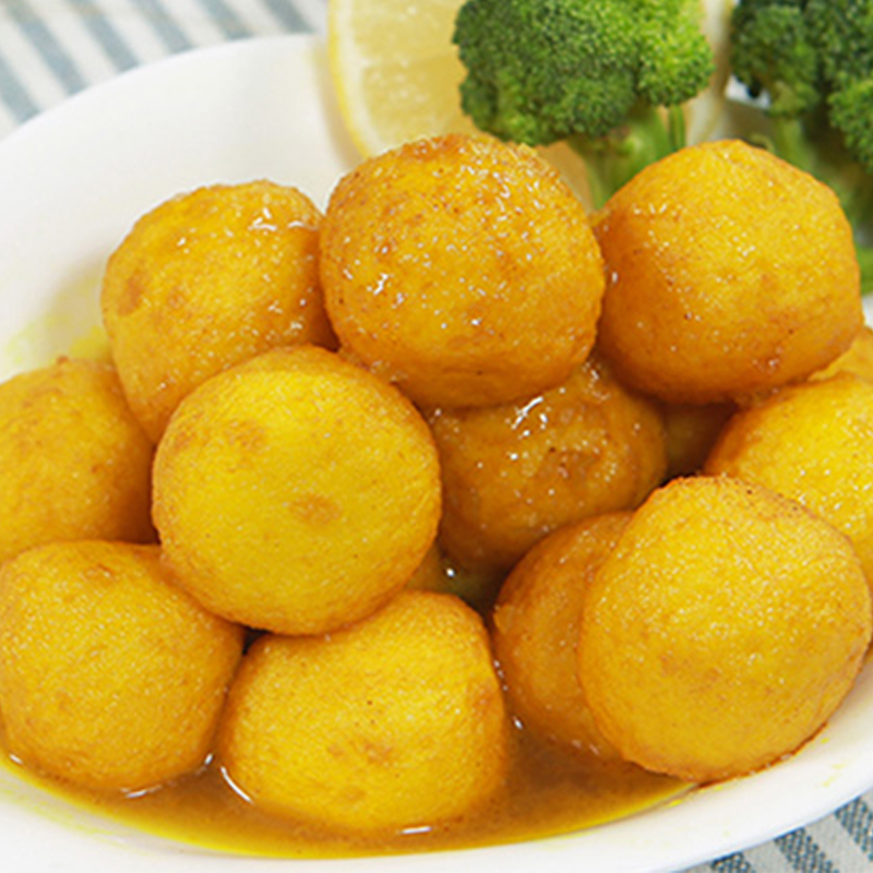 四海海鱼香港咖喱鱼蛋128粒7-11关东火锅食材鱼丸