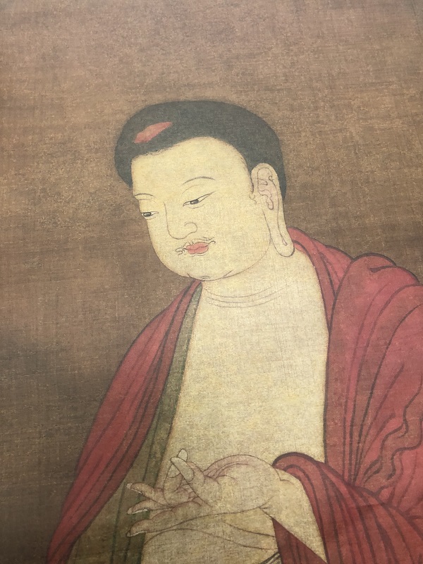 宋代古画佛像 阿弥陀佛图 画芯未装裱古画微喷真迹复制品古代佛画