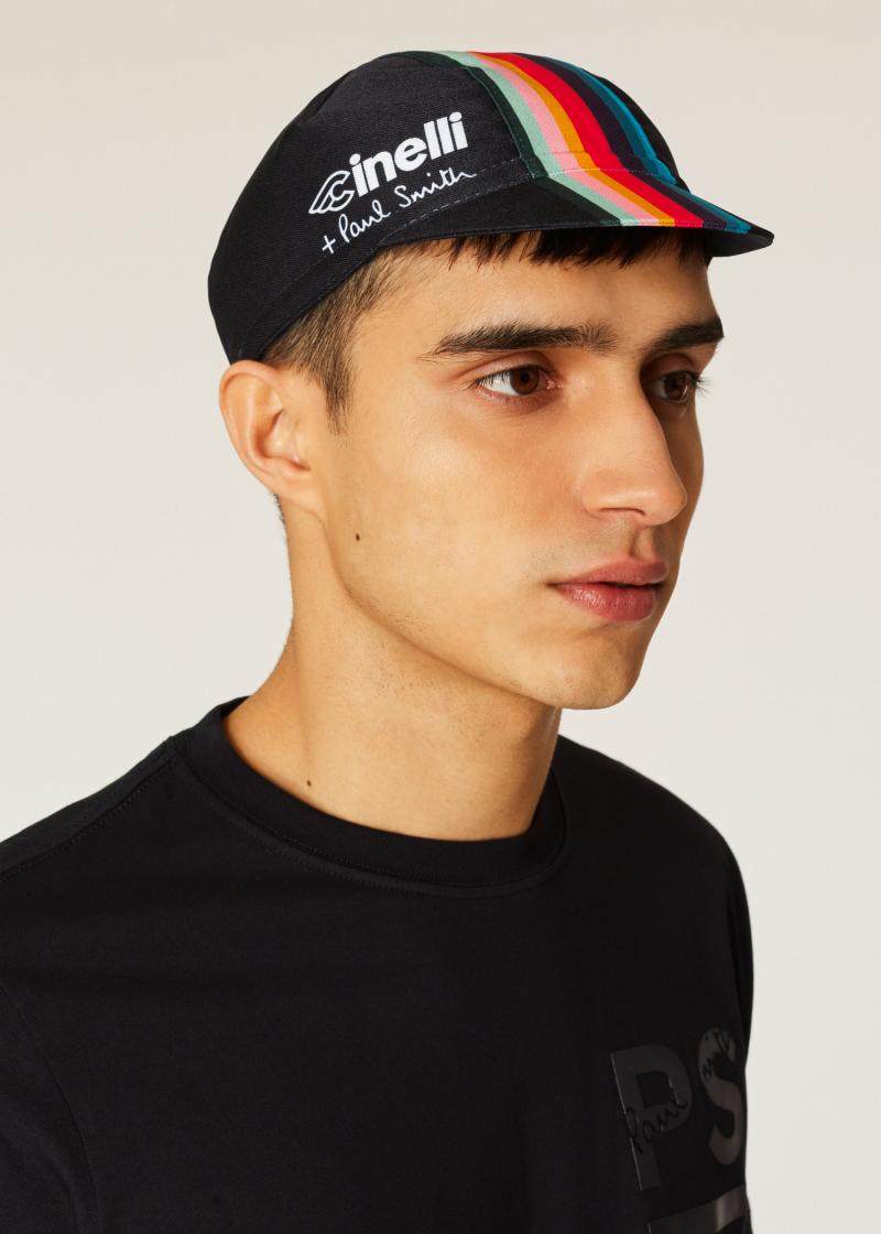 paulsmith男士棒球帽艺术家条纹黑色前檐流行正品帽子