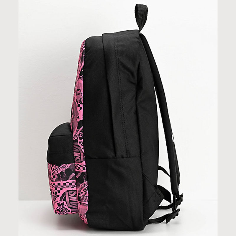 vans女双双肩背包书包中号拉链开学百搭实用双肩背包